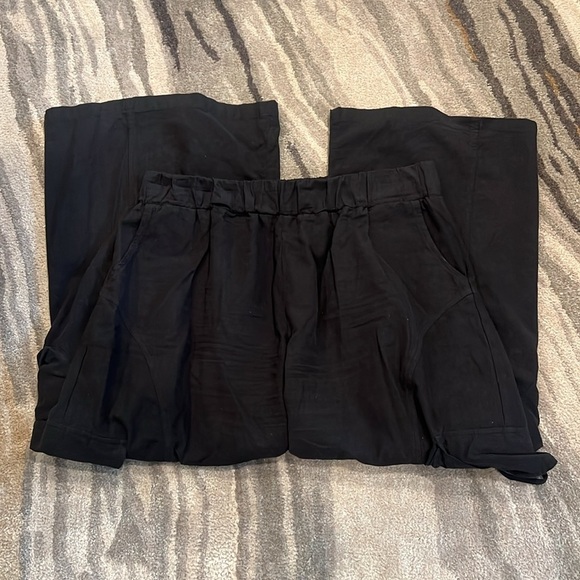 Focus Crop Wide Leg Pants Black - Picture 2 of 6